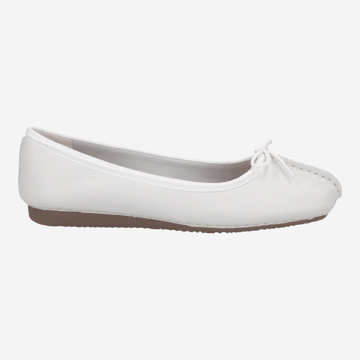 Clarks 20354455 4 Freckle Ice, Ballerina in Weiss für Damen, Größe 41