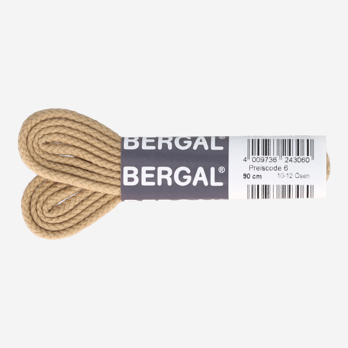 Bergal 8824 402, Schnürsenkel in Dunkelbeige f, Größe