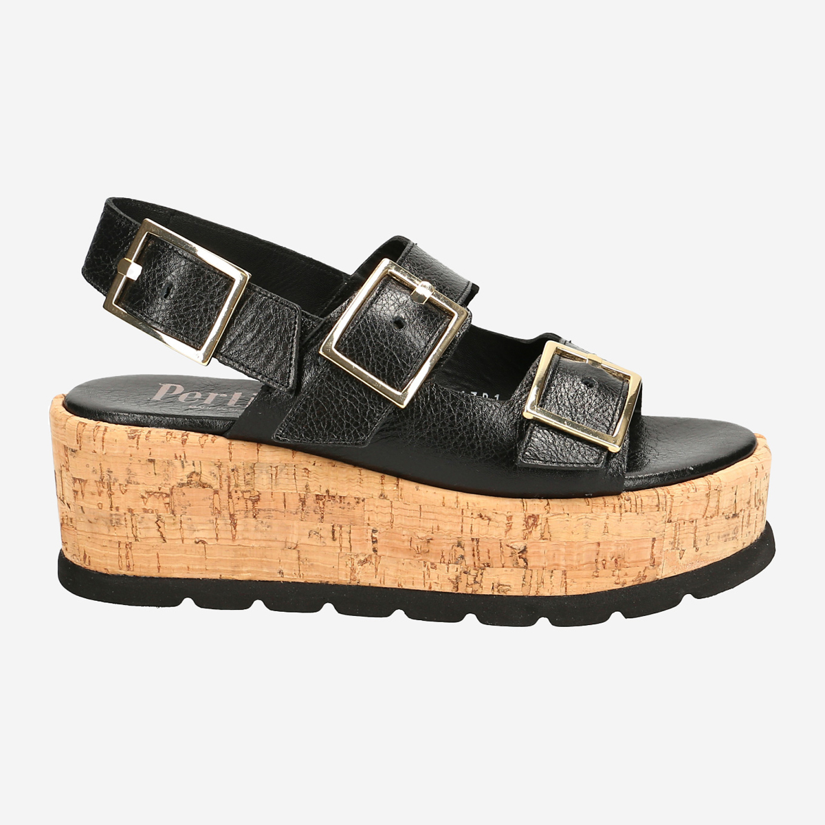 Pertini 16967, Sandaletten in Schwarz für Damen, Größe 39