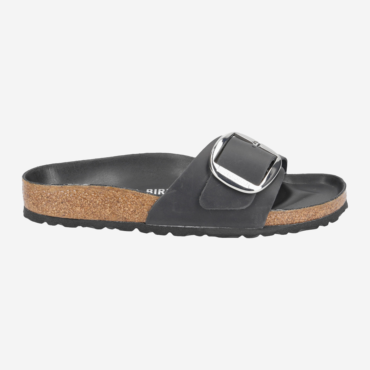 Birkenstock 1006523 Madrid Big Buckle, Sandaletten in Schwarz für Damen, Größe 43