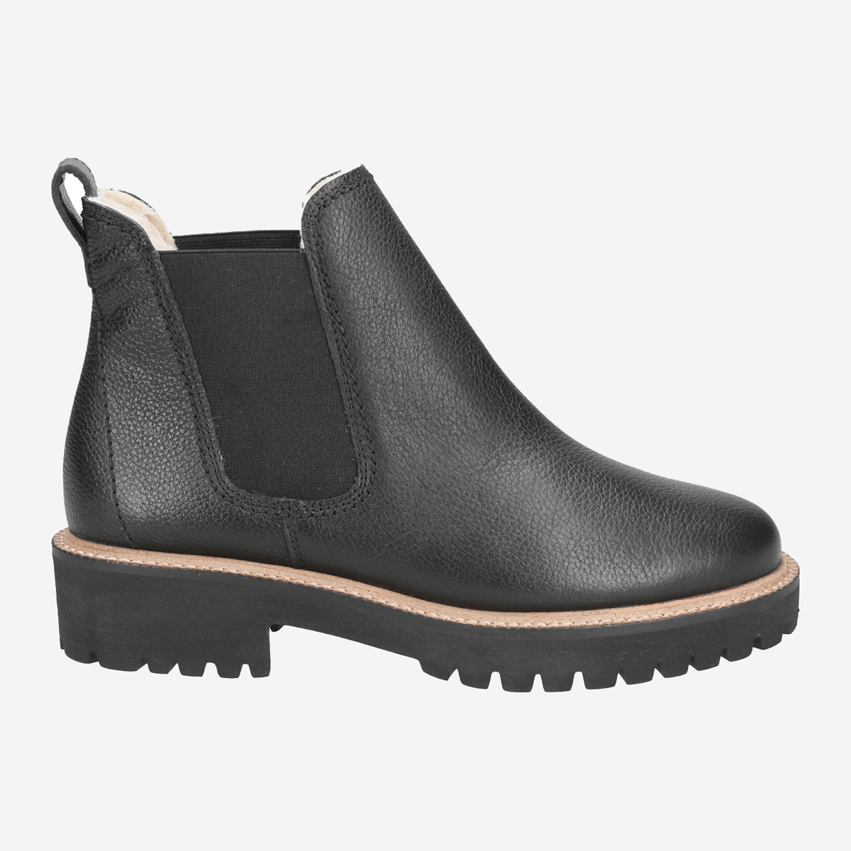 Paul Green 9964-039, Warmfutter, Chelsea Boots, Stiefeletten in Schwarz für Damen, Größe 35,5