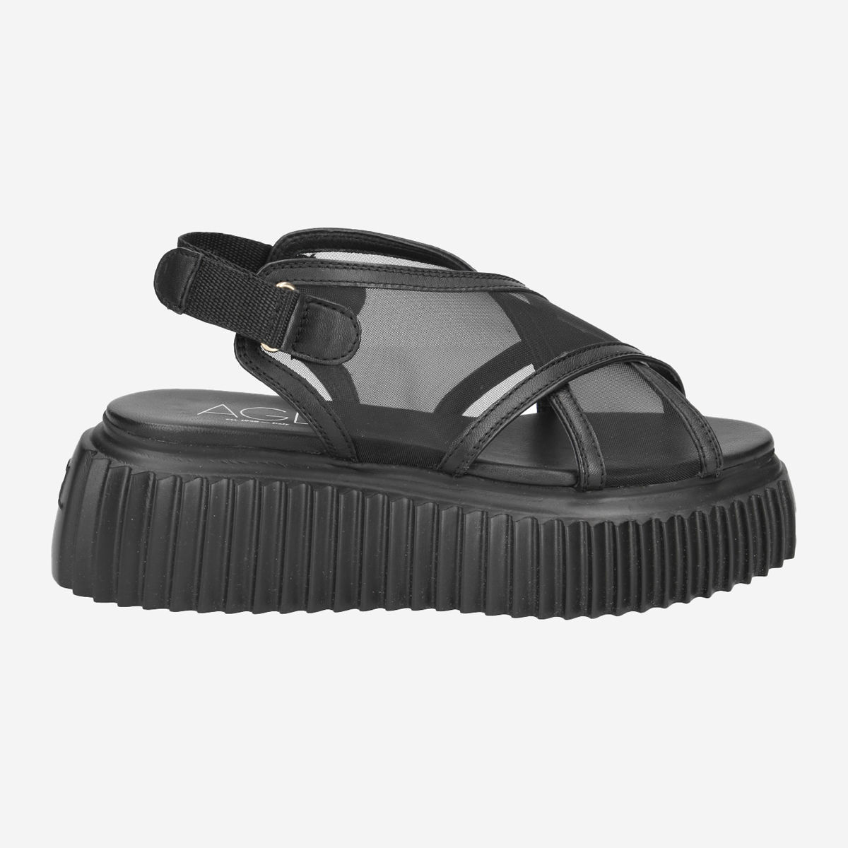 AGL D642902 LEYLA CROSS, Sandaletten in Schwarz für Damen, Größe 41