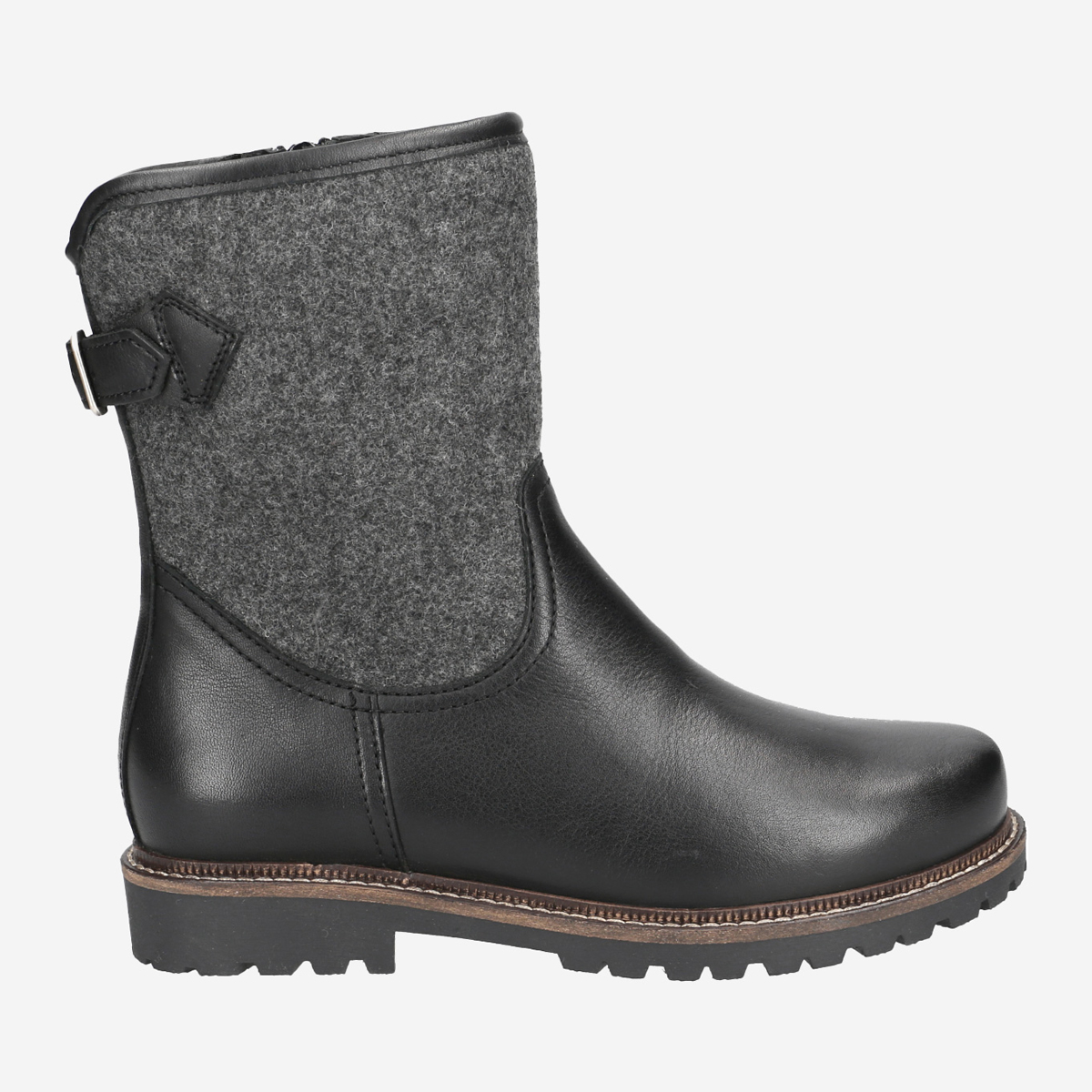 Dirndl+Bua 1028.12, Warmfutter, Stiefeletten in Schwarz, kombiniert für Damen, Größe 38,5