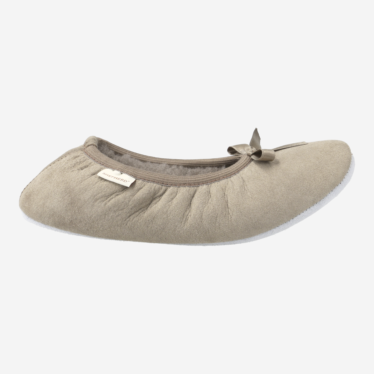 Shepherd 1208025 SAGA, Warmfutter, Ballerina in Beige für Damen, Größe 38