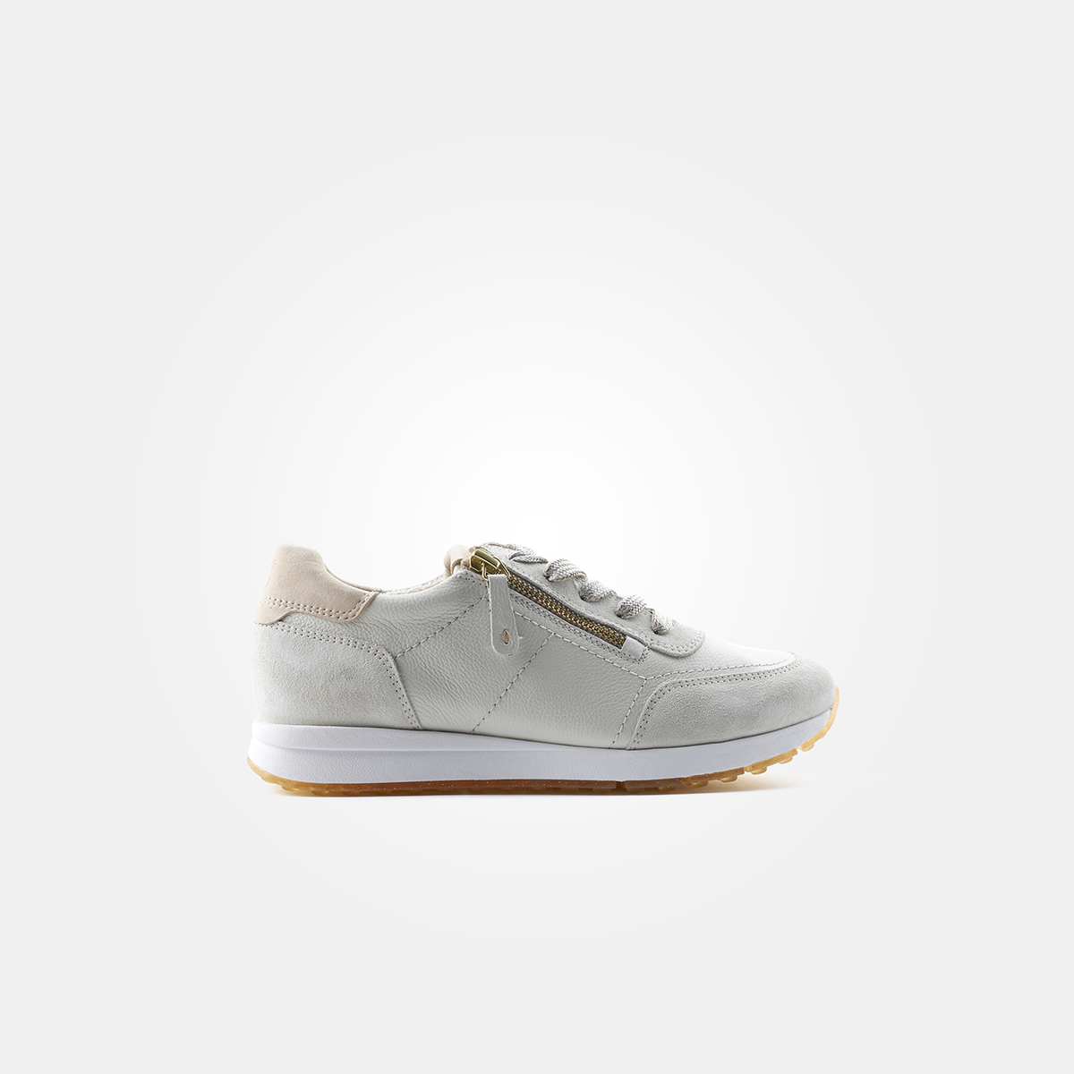 Paul Green 4085-335, Sneaker in Weiß/ Offwhite / Beige für Damen, Größe 36