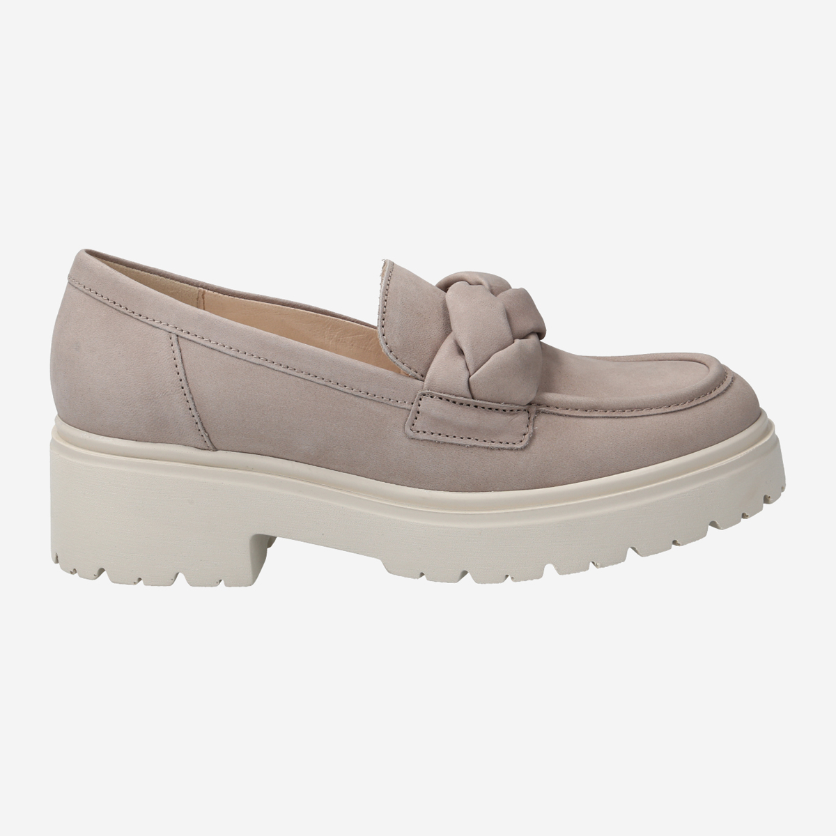 Gabor 25.232.12, Slipper & Mokassin in Beige/Leinen/ Creme für Damen, Größe 40