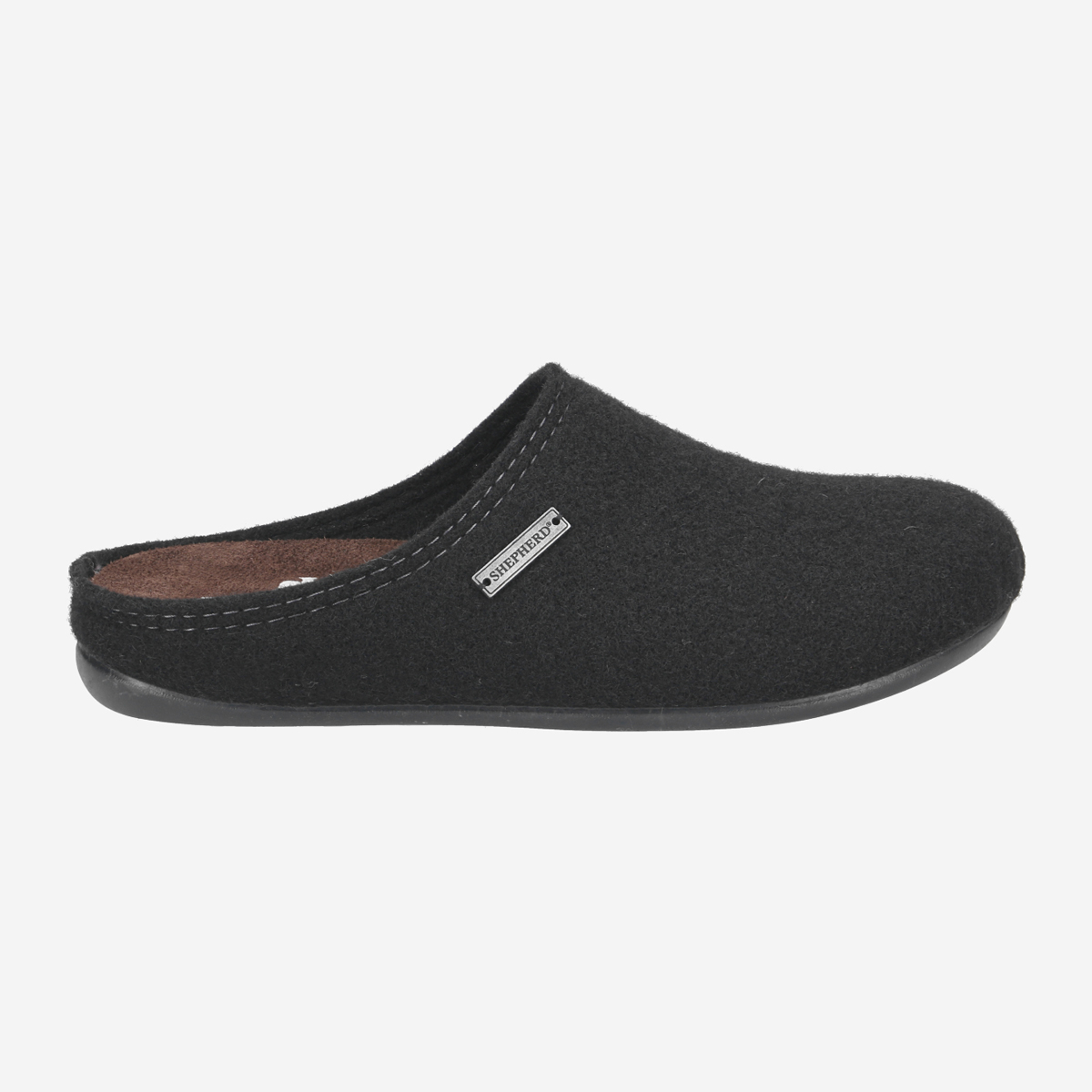 Shepherd 34-0883010 CILLA, Hausschuhe in Schwarz für Damen, Größe 41