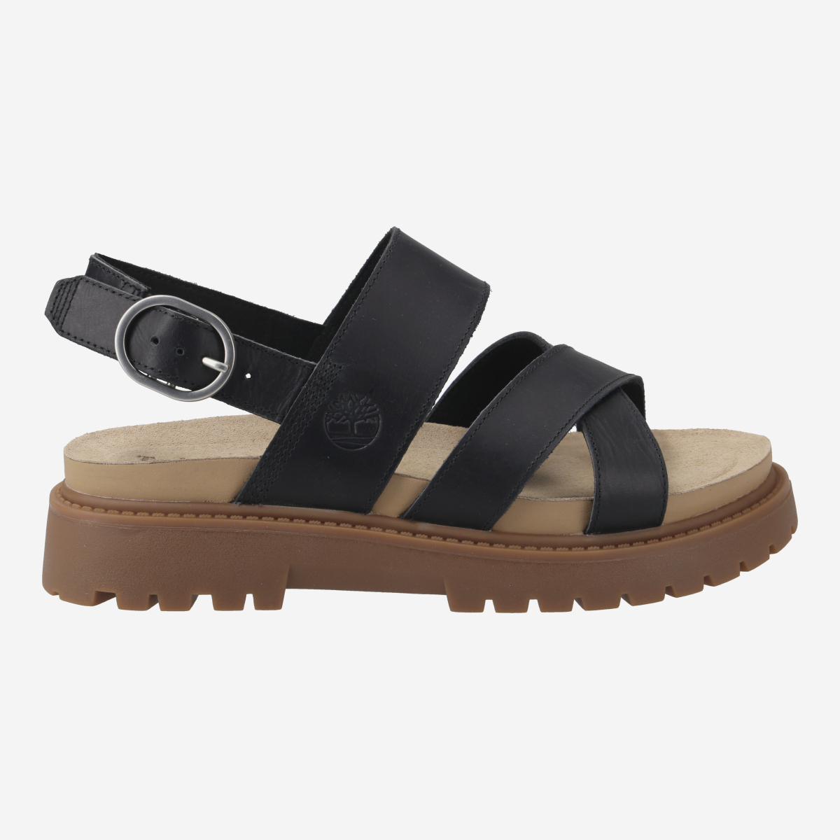 Timberland A61TR Clairemont Way CROSS STRAP SANDAL, Sandaletten in Schwarz für Damen, Größe 37