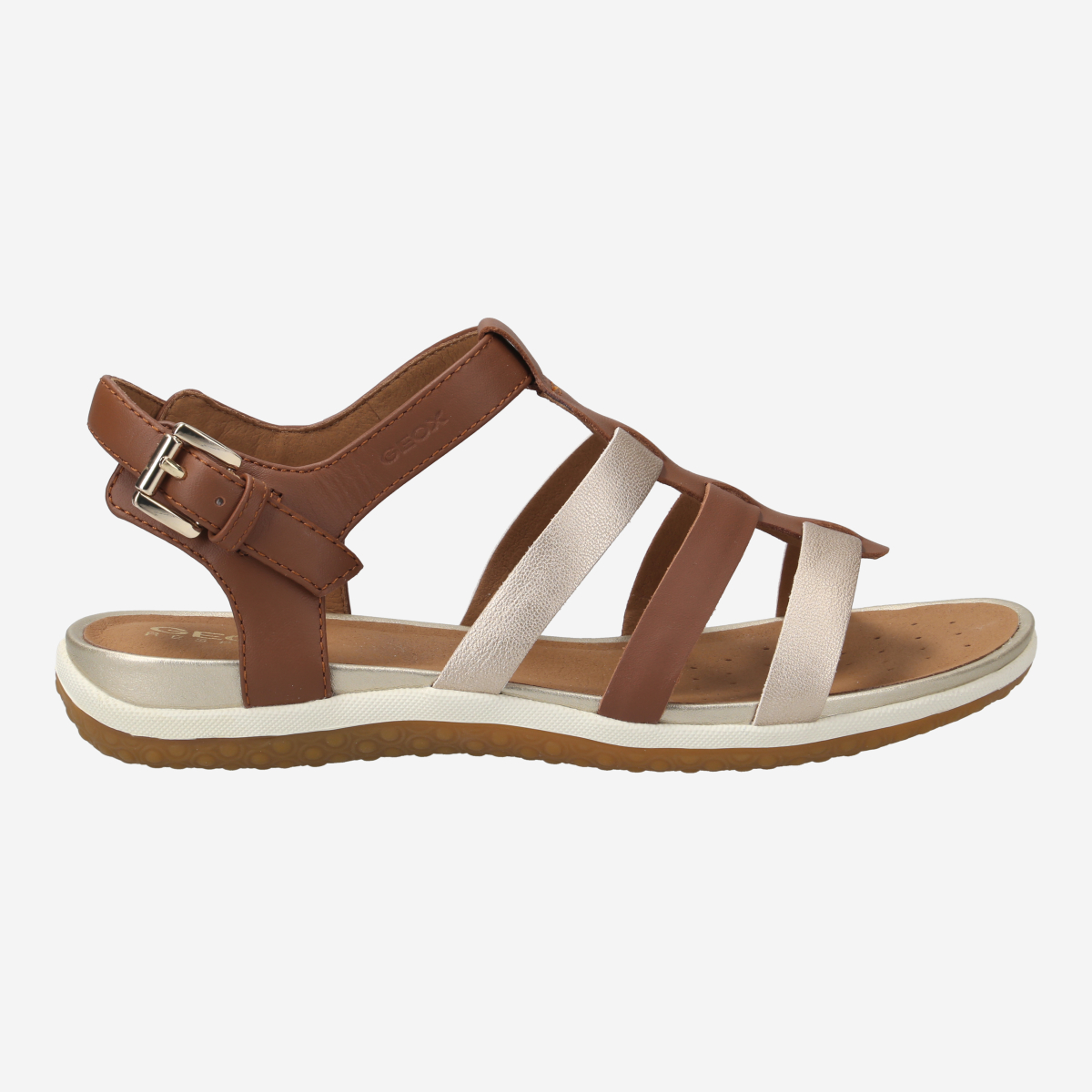 GEOX SANDAL VEGA, Sandaletten in Braun für Damen, Größe 39