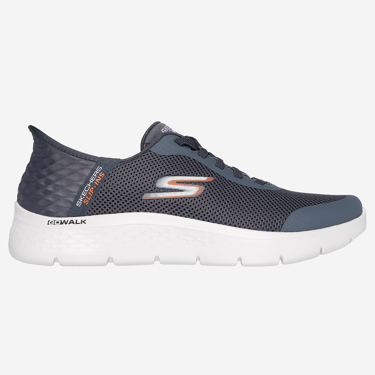 Skechers GO WALK FLEX, Sneaker in Grau für Herren, Größe 43