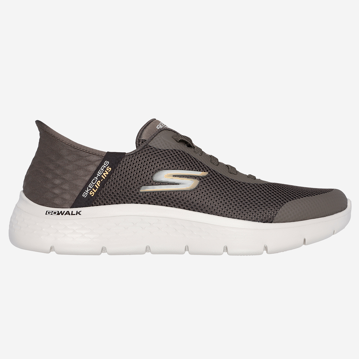 Skechers GO WALK FLEX, Sneaker in Braun für Herren, Größe 41