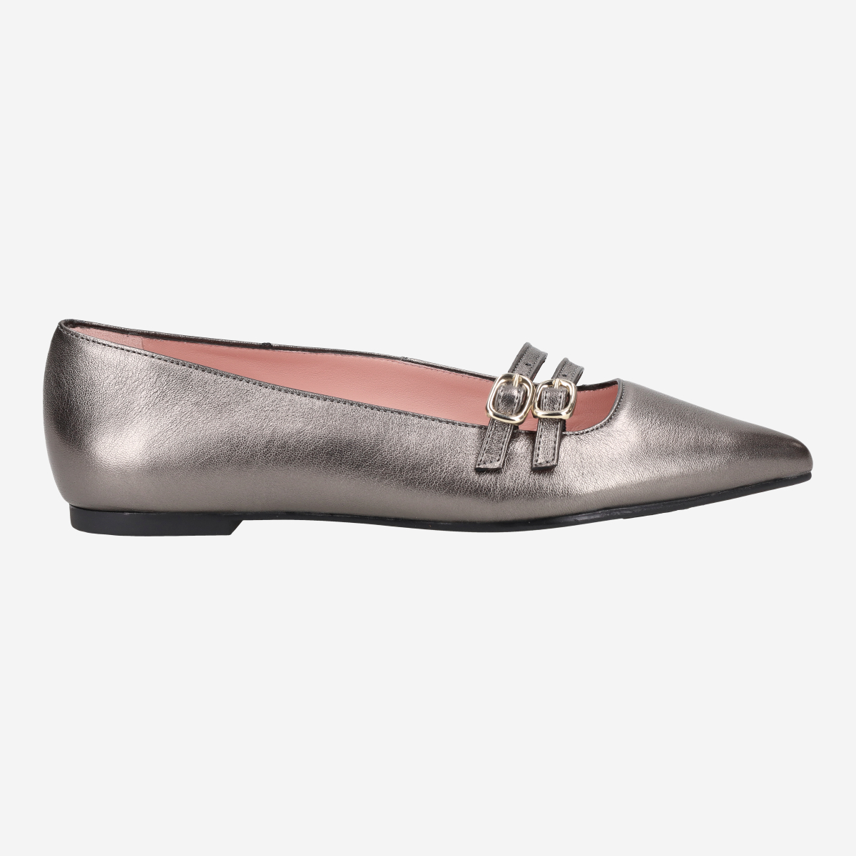 Pretty Ballerinas 51518 9100 PIZARRA, Ballerina in Grau, metallik für Damen, Größe 38,5