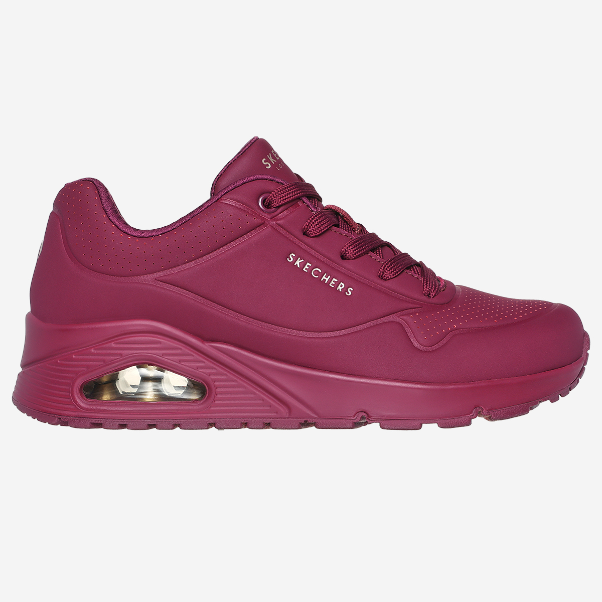 Skechers 73690 PLUM UNO, Sneaker in Rot für Damen, Größe 37