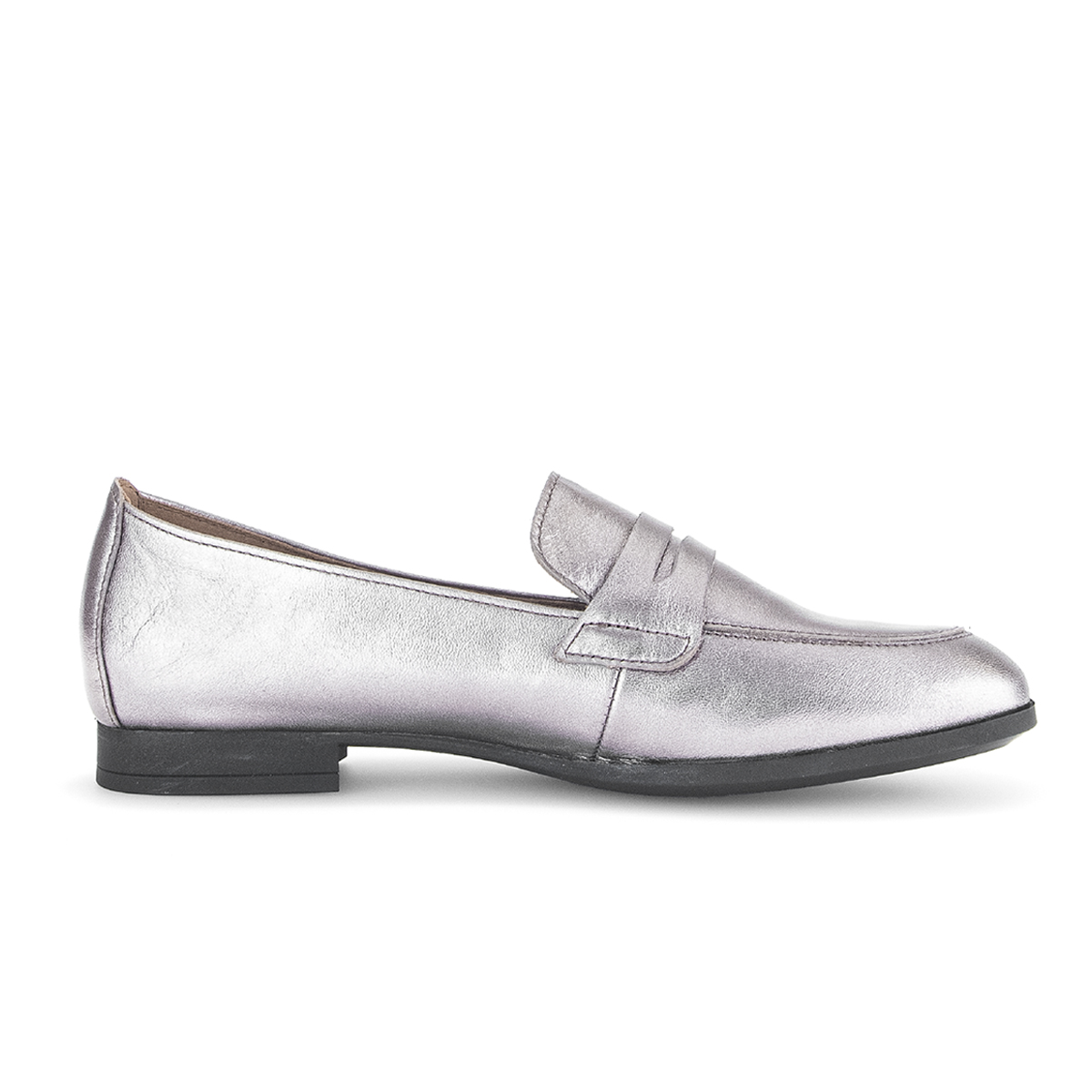 Gabor 5.270.60, Slipper & Mokassin in Metallik/ Silber für Damen, Größe 38