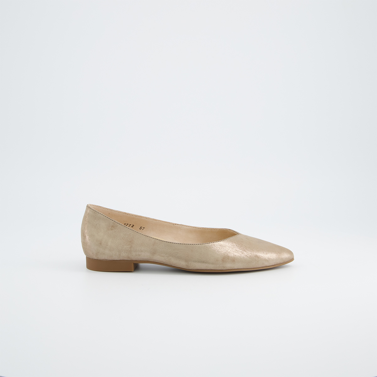 Paul Green 3772-177, Ballerina in Beige, metallik für Damen, Größe 35,5