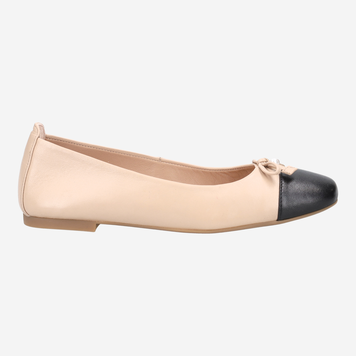 Unisa BELLE_NTO SKIN/BLACK, Ballerina in Beige kombiniert für Damen, Größe 38