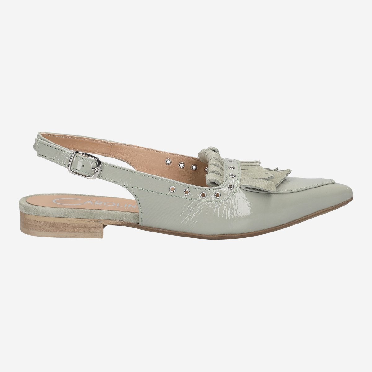 Donna Carolina KESSY FRINGE LOOP 55.652.033-001, Peeptoes & Slingpumps in Grün für Damen, Größe 38