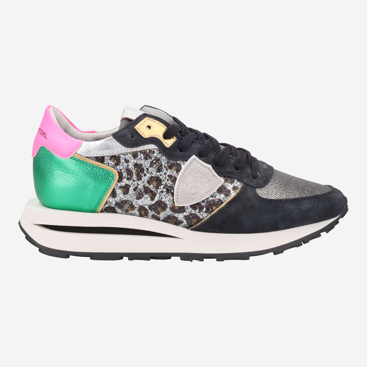 Philippe Model TKLD GL01 TROPEZ HAUTE LOW, Sneaker in Schwarz, kombiniert für Damen, Größe 37