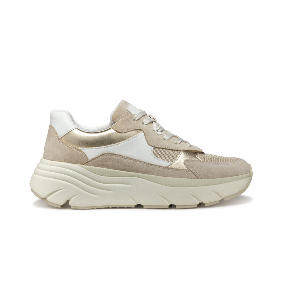 GEOX DIAMANTA, Sneaker in Beige für Damen, Größe 35