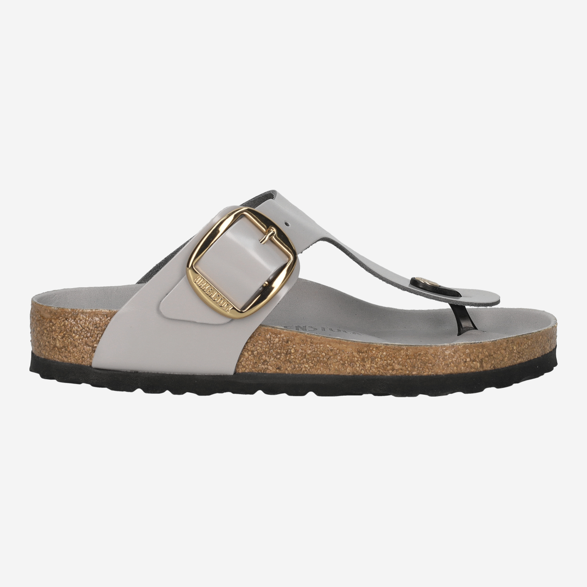 Birkenstock 1029430 GIZEH BIG BUCKLE NATURALLEATHER, Sandaletten in Grau / Stein für Damen, Größe 36