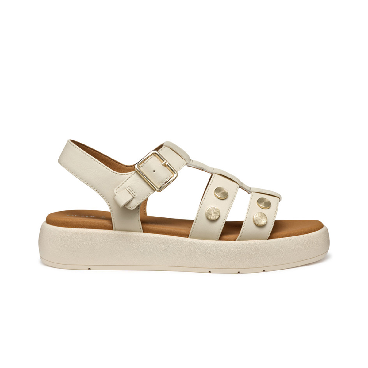 GEOX CAMALEI, Sandaletten in Beige für Damen, Größe 39