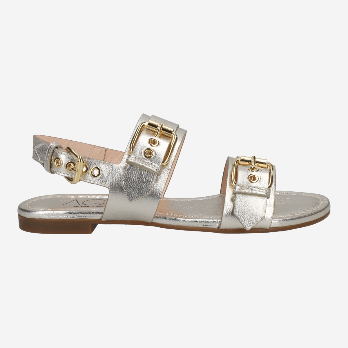 AGL SUMMER MULTI BUCKLES, Sandaletten in Beige, metallik für Damen, Größe 37