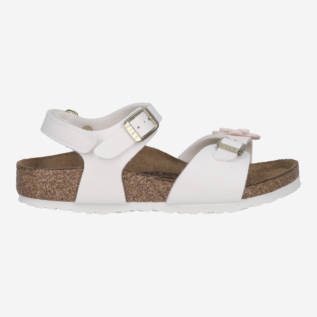 Birkenstock 1029561 RIO PLAIN FLOWERS AS KIDS BIRKO-FLOR, Sandalen in Weiß für Kinder, Größe 33