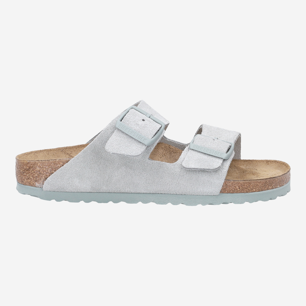 Birkenstock 1029215 ARIZONA SUEDE LEATHER, Hausschuhe in Türkis für Herren, Größe 43