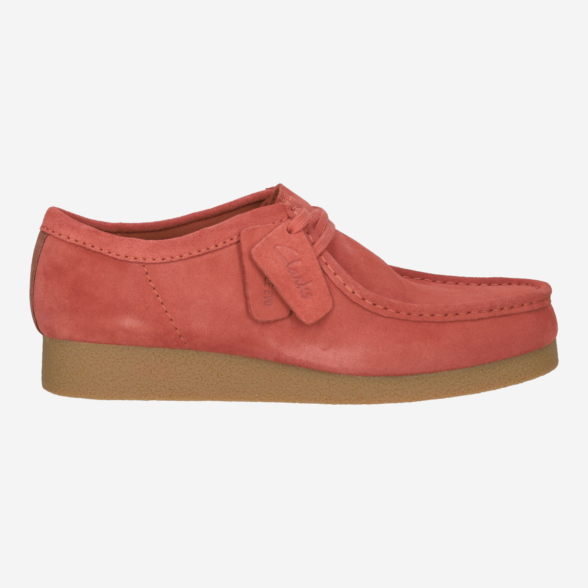 Clarks WallabeeEVO 26180921 7, Schnürschuhe in Rot für Herren, Größe 43