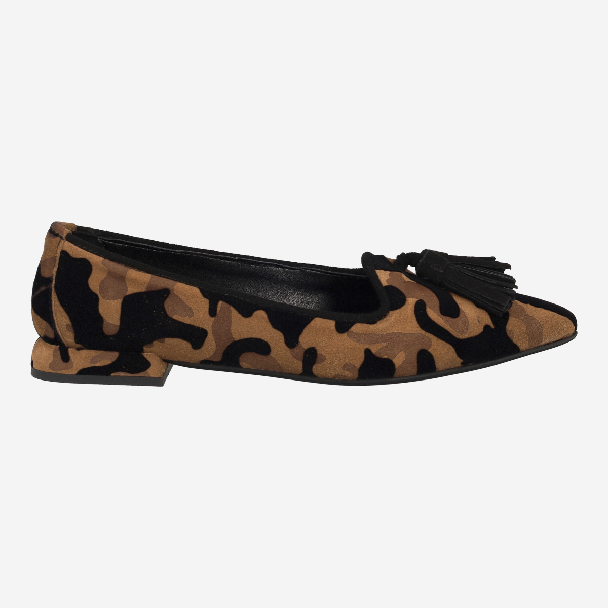 Lüke Schuhe SKYE CUORO / NERO, Ballerina in Braun, Camouflage für Damen, Größe 38
