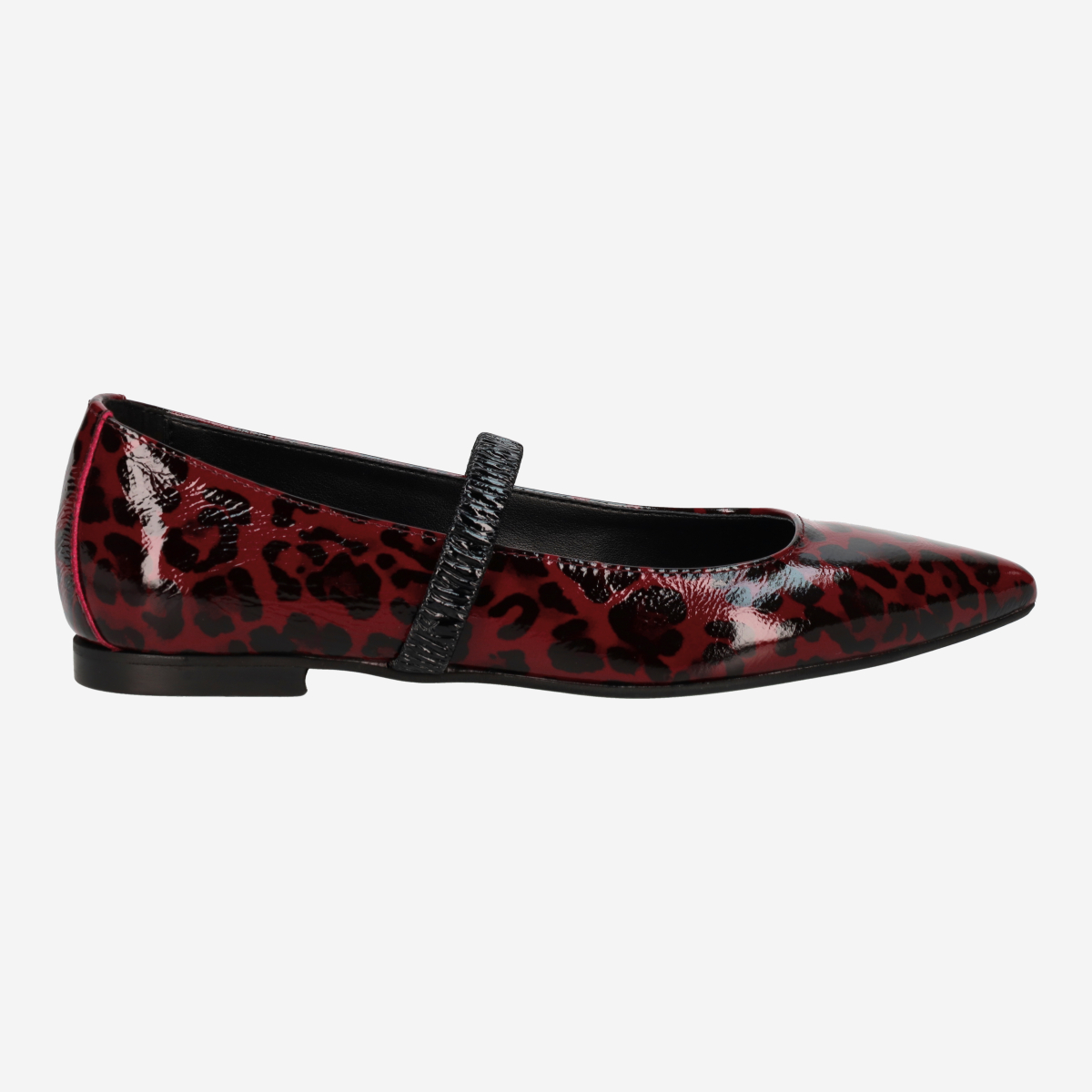 Lüke Schuhe FAMMA AMARENA, Ballerina in Rot, Leo-Look für Damen, Größe 39