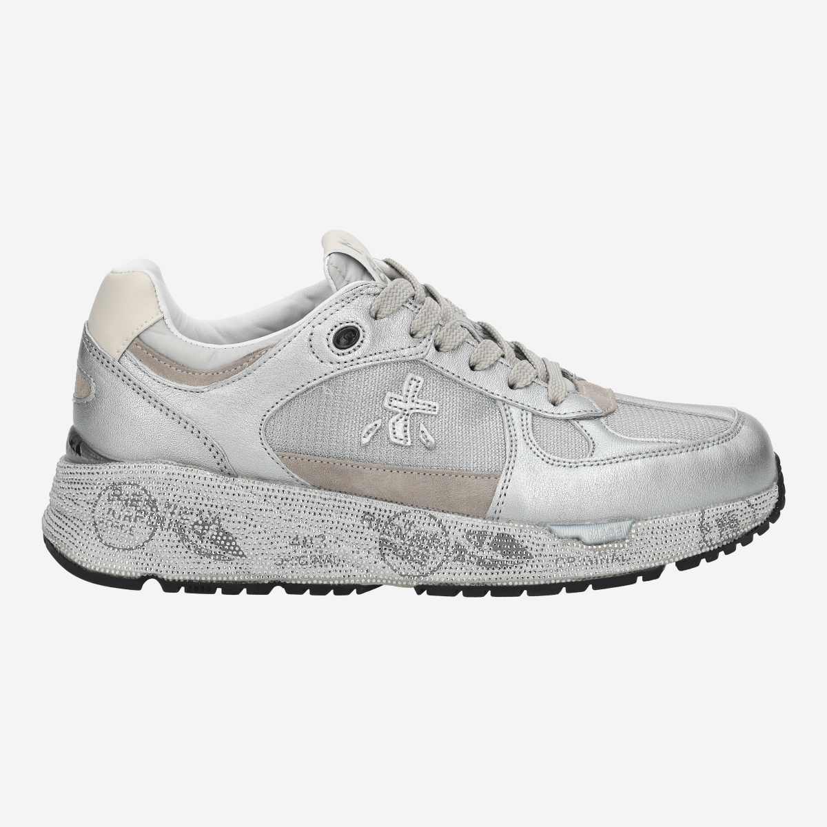 Premiata MASE 7093, Sneaker in Silber für Damen, Größe 40