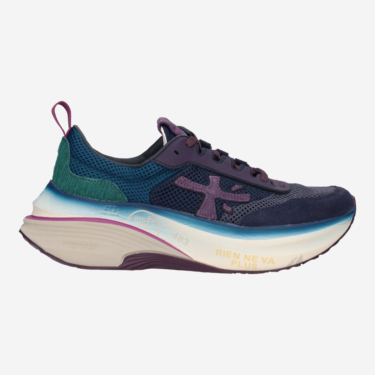 Premiata HILL 7854, Sneaker in Blau, kombiniert für Damen, Größe 37