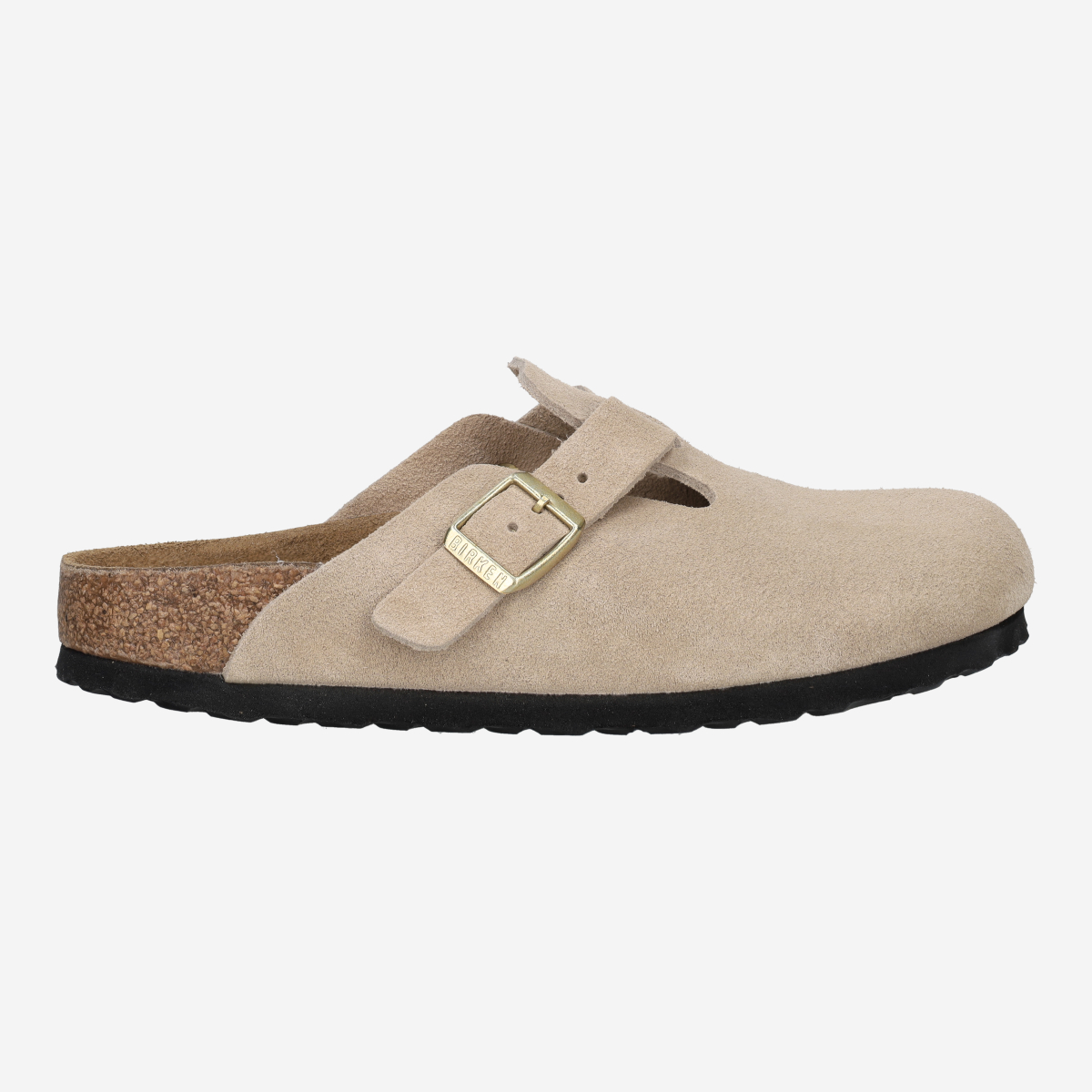 Birkenstock 1030883 BOSTON BS SUEDE LEATHER, Sandaletten in Beige für Damen, Größe 41