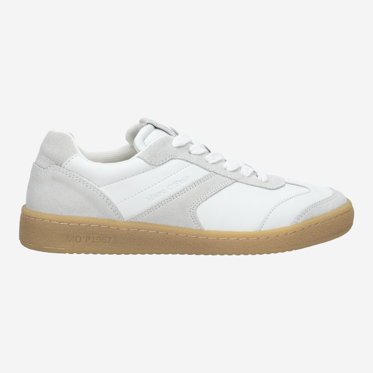 Marc O’ Polo COURT M 4A1, Schnürschuhe in Weiß,Grau für Herren, Größe 42
