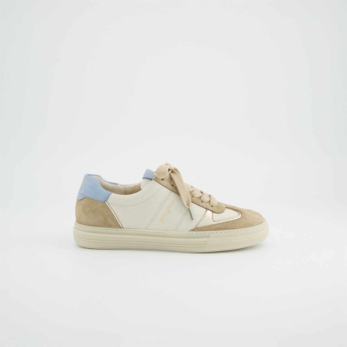 Paul Green 5466-059, Sneaker in Beige kombiniert für Damen, Größe 40,5