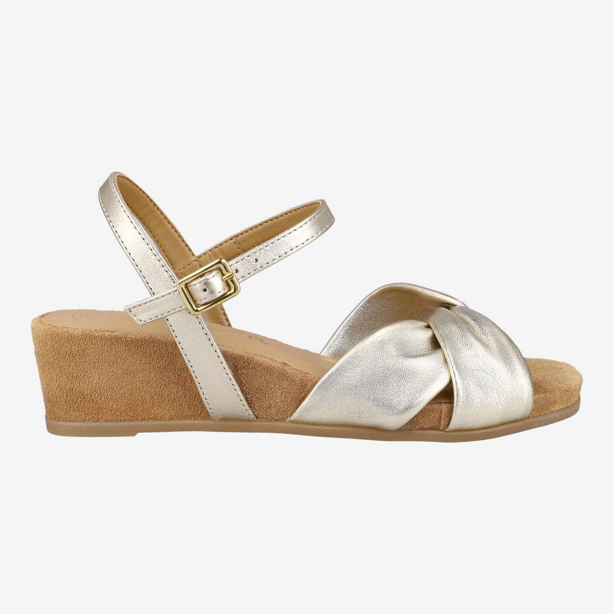 Unisa BADESI_LMT PLATINO, Sandaletten in Gold für Damen, Größe 35