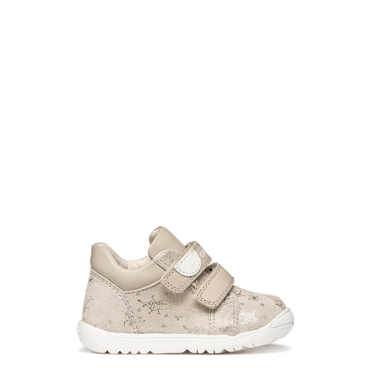 GEOX MACCHIA, Klett in Beige, metallik für Kinder, Größe 22