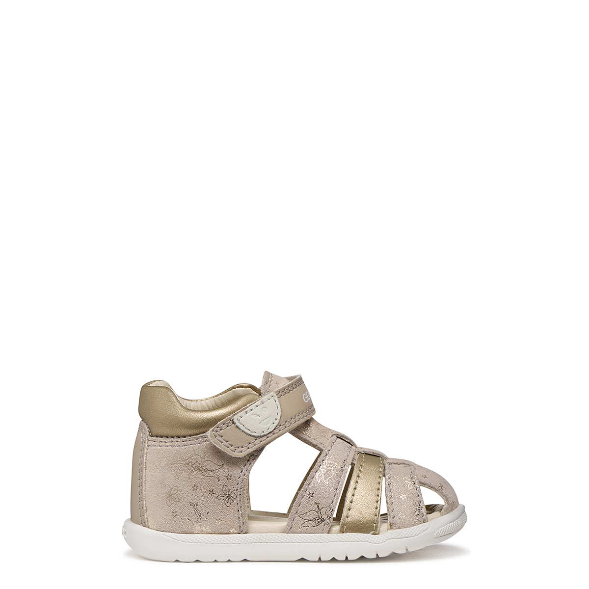 GEOX MACCHIA, Sandalen in Beige, metallik für Kinder, Größe 25